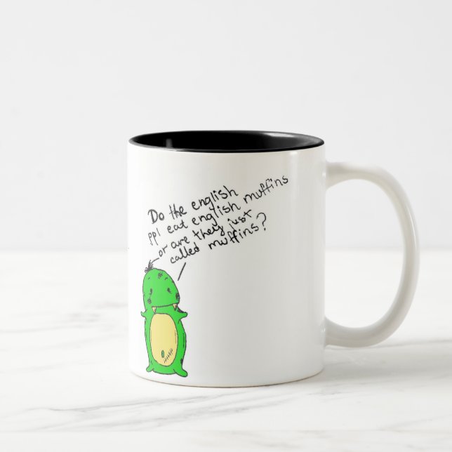 Caneca De Café Em Dois Tons copo do muffin inglês (Direita)