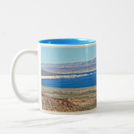 Caneca De Café Em Dois Tons Copo do tom do barragem Hoover dois do hidromel do