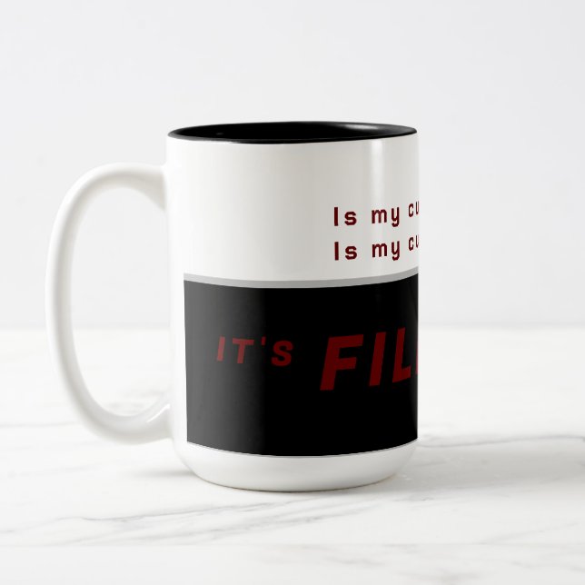 Caneca De Café Em Dois Tons Copo está Meio Cheio (Esquerda)