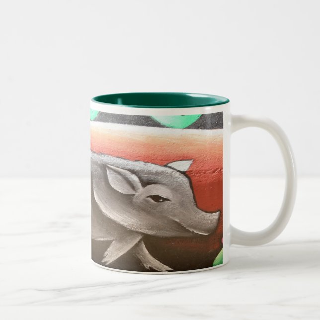 Caneca De Café Em Dois Tons Copo leitão (Direita)
