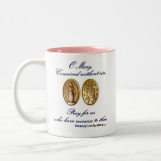 Caneca De Café Em Dois Tons Copo miraculoso 2 da oração da medalha