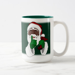 Caneca De Café Em Dois Tons Copo preto feito sob encomenda do papai noel das