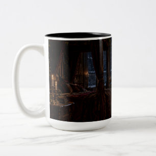 Caneca De Café Em Dois Tons Copo Preto Lareira Quarto Gótico   Soothing Savage