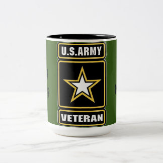 Caneca De Café Em Dois Tons Copo Veterano do Exército dos Estados Unidos