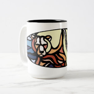 Caneca De Café Em Dois Tons Copos de Urso Nativo e Copos de Urso Polar