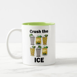 Caneca De Café Em Dois Tons Coquetel Mint Julep Esmaga O Gelo Engraçado