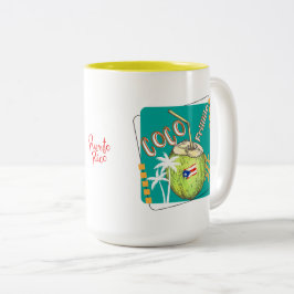 Caneca De Café Em Dois Tons Coqui Taíno Puerto Rico