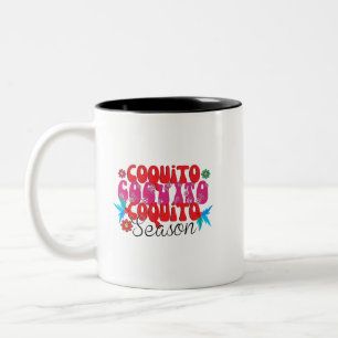 Caneca De Café Em Dois Tons Coquito Season, dia nacional do coquito