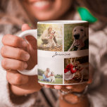 Caneca De Café Em Dois Tons Cor Branca de Colagem de 10 Fotos Personalizadas M<br><div class="desc">Celebre o seu bebê com esta caneca de colagem fotográfica.</div>