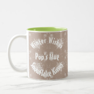 Caneca De Café Em Dois Tons Cor da Terra do Sudoeste com Flocos de Neve