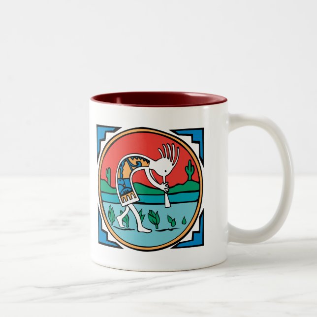 Caneca De Café Em Dois Tons Cor de Kokopelli (Direita)