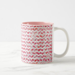 Caneca De Café Em Dois Tons Cor-de-rosa e branco-dalmáticos