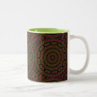 Cor-de-rosa e preto Caleidoscópio MUG