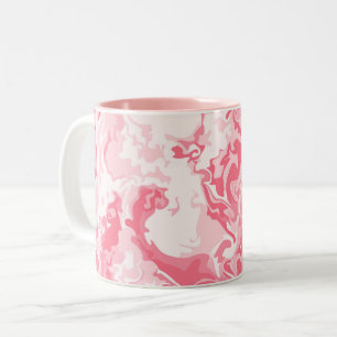 Caneca De Café Em Dois Tons Cor-de-rosa marmoreado