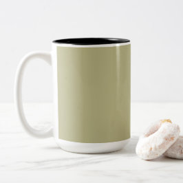 Caneca De Café Em Dois Tons Cor Sálida Verde Sage | Clássico | Elegante