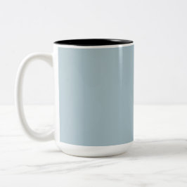 Caneca De Café Em Dois Tons Cor Sólido Azul Pastel | Clássico | Elegante