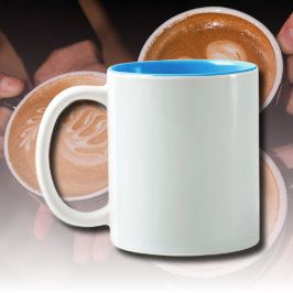 Caneca De Café Em Dois Tons Cor Sólido Branco do fosco | Clássico | Elegante