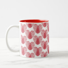 Caneca De Café Em Dois Tons Coração
