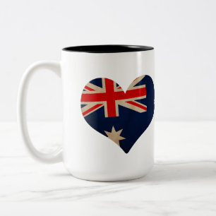 Caneca De Café Em Dois Tons Coração da Austrália