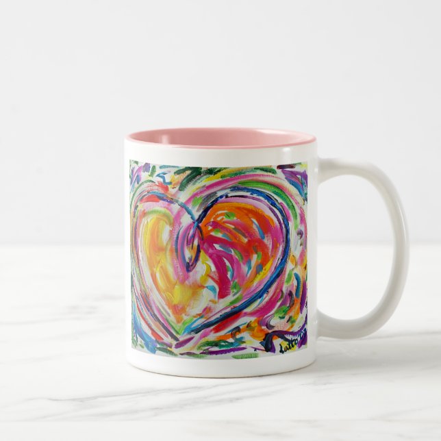 Caneca De Café Em Dois Tons Coração de Joy Mug (Direita)
