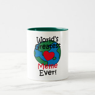 Caneca De Café Em Dois Tons Coração de Meme Mais Incrível do Mundo