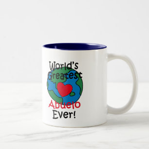 Caneca De Café Em Dois Tons Coração do Melhor Avô do Mundo
