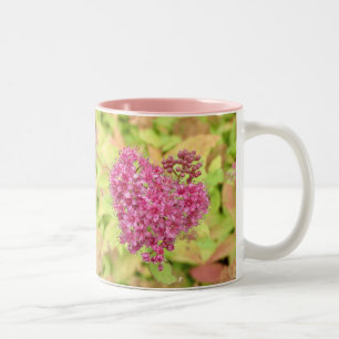 Caneca De Café Em Dois Tons Coração Flor Natural - perfurado pela seta.