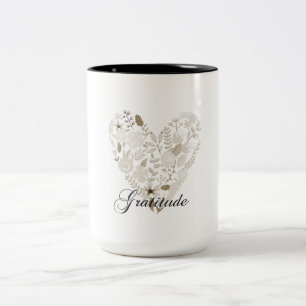 Caneca De Café Em Dois Tons Coração Grateful