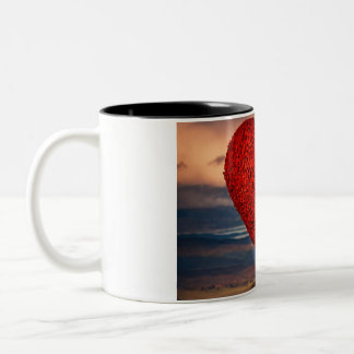 Caneca De Café Em Dois Tons Coração - Lâmpada