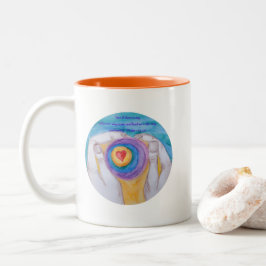 Caneca De Café Em Dois Tons Coração nas Mãos Cir Sl 139:24, assinado digitalme