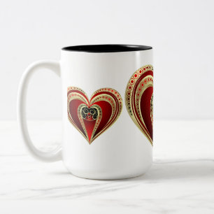 Caneca De Café Em Dois Tons Coração Real