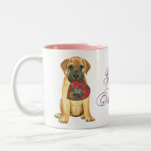 Caneca De Café Em Dois Tons Corações de Bullmastiff Mãe Coffee de Dois Tons
