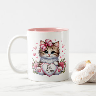 Caneca De Café Em Dois Tons Corações de São Valentim 