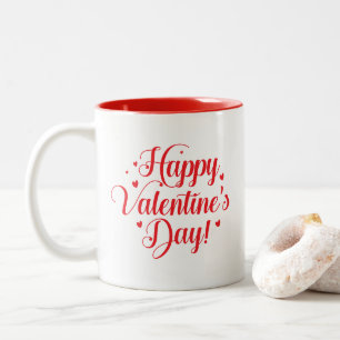 Caneca De Café Em Dois Tons Corações de São Valentim