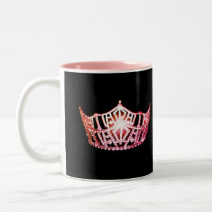 Caneca De Café Em Dois Tons Coral Crown Mug estilo Miss América