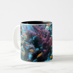 Caneca De Café Em Dois Tons Coral rosa submarino