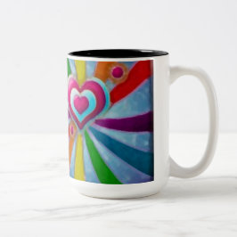 Caneca De Café Em Dois Tons Corazón de colores
