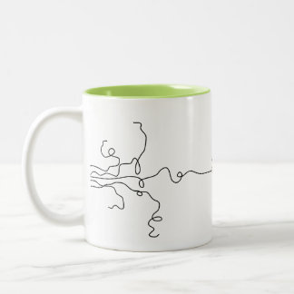 Caneca De Café Em Dois Tons Cordas quebradas