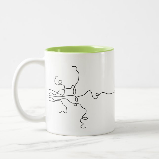 Caneca De Café Em Dois Tons Cordas quebradas (Esquerda)