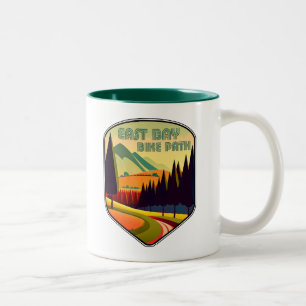 Caneca De Café Em Dois Tons Cores da Trilha Ciclável do East Bay
