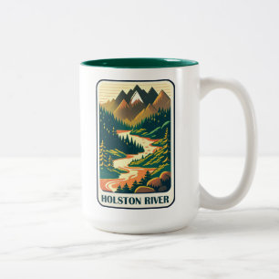 Caneca De Café Em Dois Tons Cores do Rio Holston Tennessee