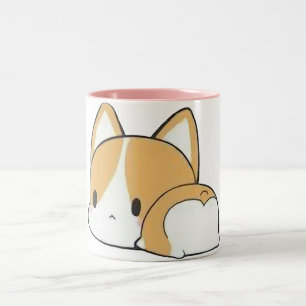 Caneca De Café Em Dois Tons Corgi - 2 Toneladas