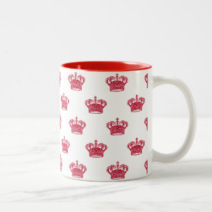 Caneca De Café Em Dois Tons Coroa 01 - Amarelo no branco