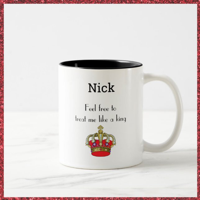 Caneca De Café Em Dois Tons Coroa Bestial Coroa Coroa Engraçada Coffee Mug De  (Criador carregado)