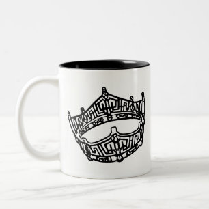 Caneca De Café Em Dois Tons Coroa de Concurso