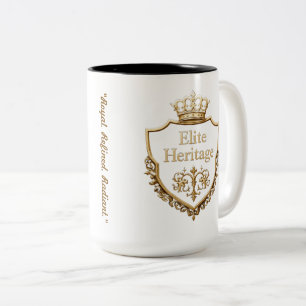 Caneca De Café Em Dois Tons "Coroa e Glória"