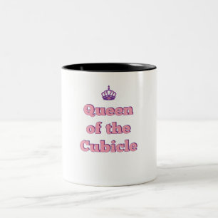 Caneca De Café Em Dois Tons Coroa Escritório Humor Cubicle Queen