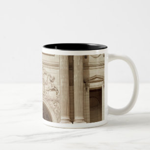 Caneca De Café Em Dois Tons Coroas de distribuição da glória, da colunata