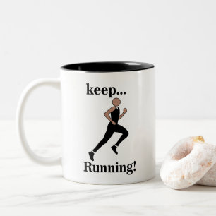 Caneca De Café Em Dois Tons Corredor Atleta de Corrida Maratonista