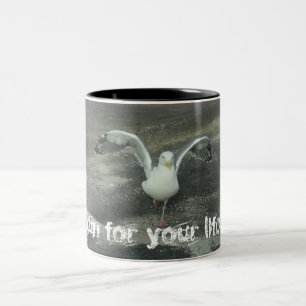 Caneca De Café Em Dois Tons Corredores cómicos que funcionam o slogan da